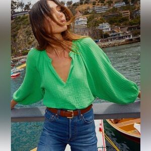 Nation LTD Mimi Blouse - Kelly green